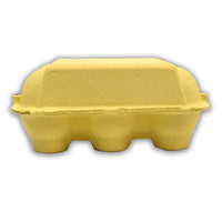 back view, yellow egg cartons, blank, unprinted, pulp, bulk pricing