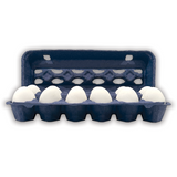 12 Egg Navy Blue Cartons - Open View, in bulk, paper