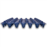 Blue plastic 30 cell stackable egg tray, washable, reusable