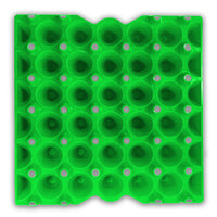 Green stackable plastic, washable, reusable egg tray, 30 cell