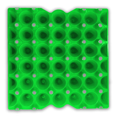 Egg Tray Filler Flat Green stackable plastic, washable, reusable egg tray, 30 cell